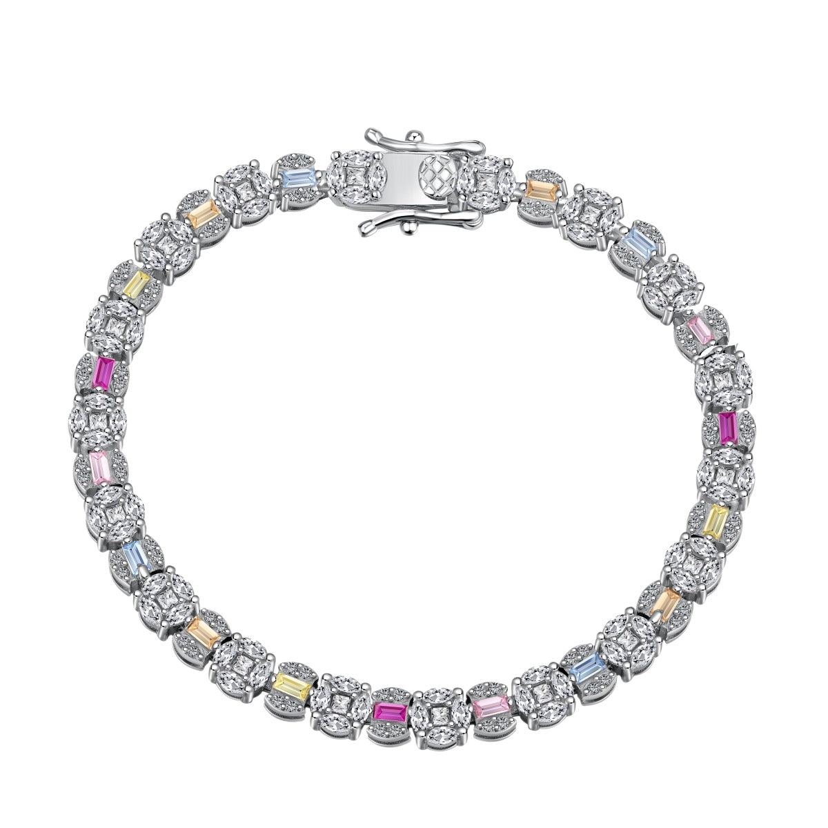 [Oramore Jewelry]Dazzling Radiant Multi Cut Daily Bracelet