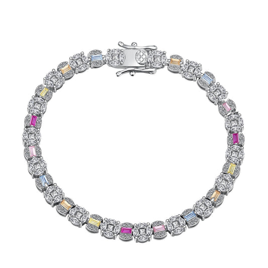[Oramore Jewelry]Dazzling Radiant Multi Cut Daily Bracelet