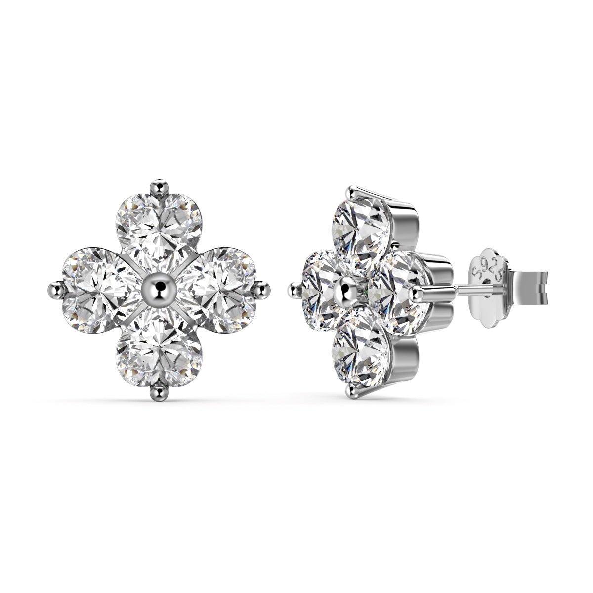 [Oramore Jewelry]Four-Leaf Clover Ball Earrings