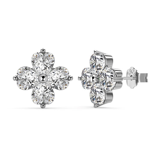 [Oramore Jewelry]Four-Leaf Clover Ball Earrings