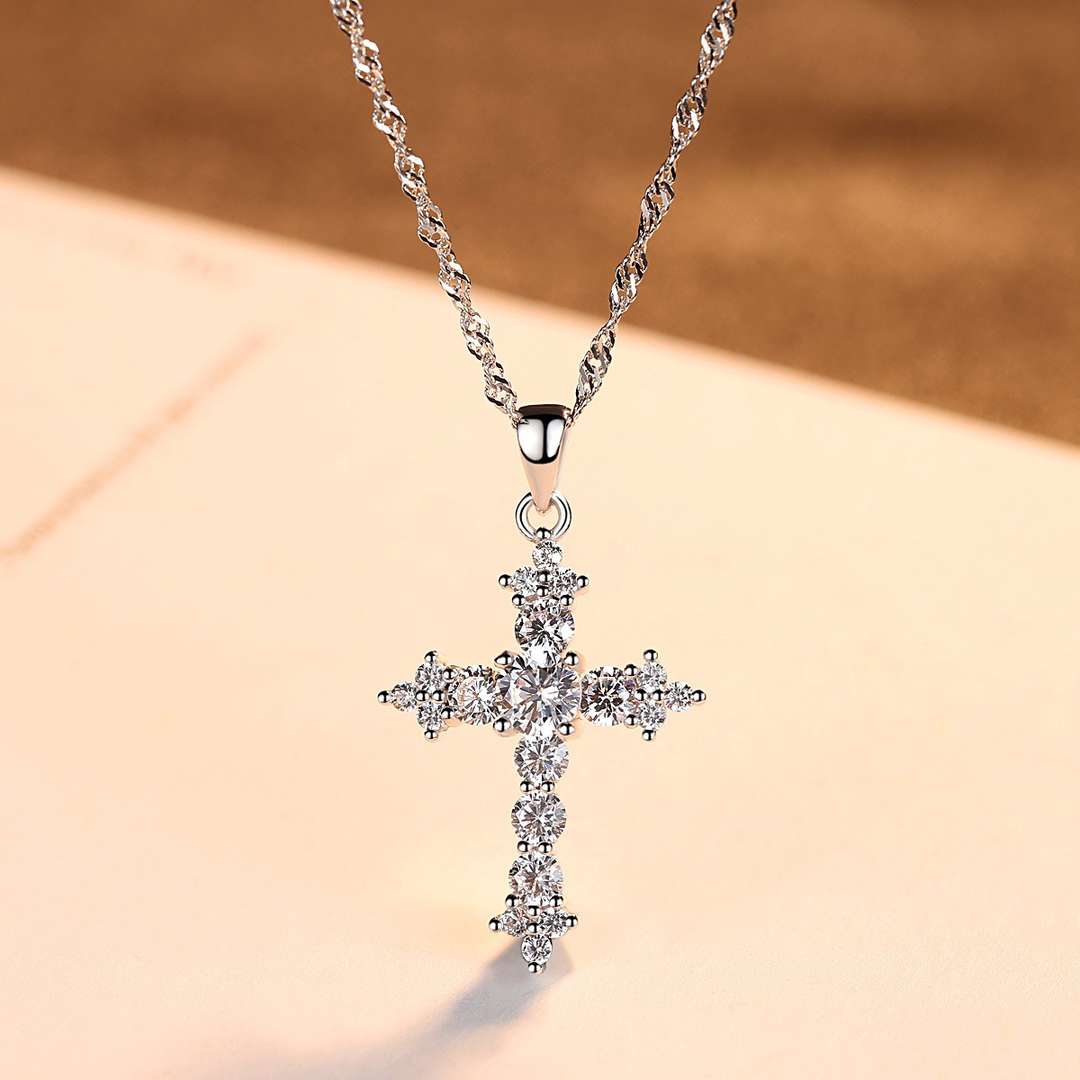 [Oramore Jewelry]Delicate Cross Shape Necklace