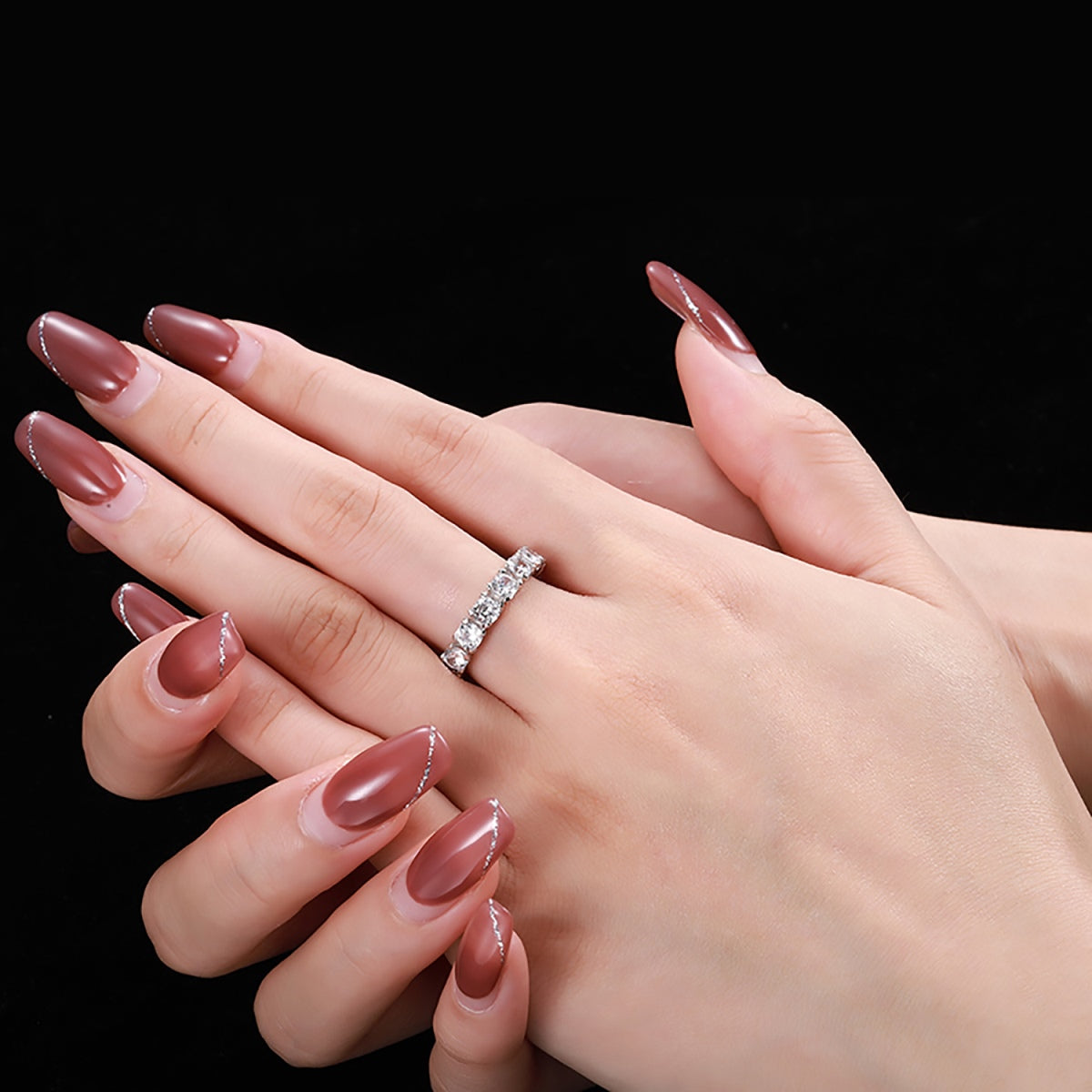 [Oramore Jewelry]Eternity Round Cut Tennis Ring