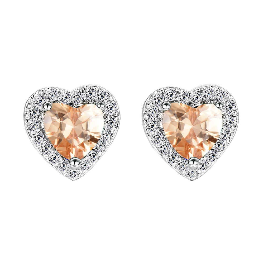 [Oramore Jewelry]Dazzling Heart Shape Lover Earrings