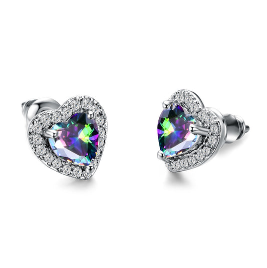 [Oramore Jewelry]Dazzling Heart Shape Lover Earrings