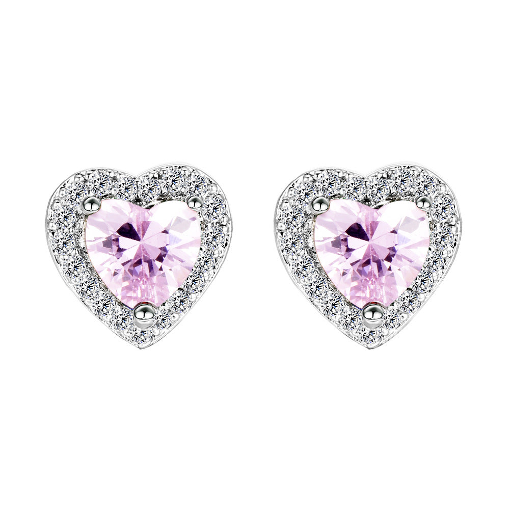 [Oramore Jewelry]Dazzling Heart Shape Lover Earrings