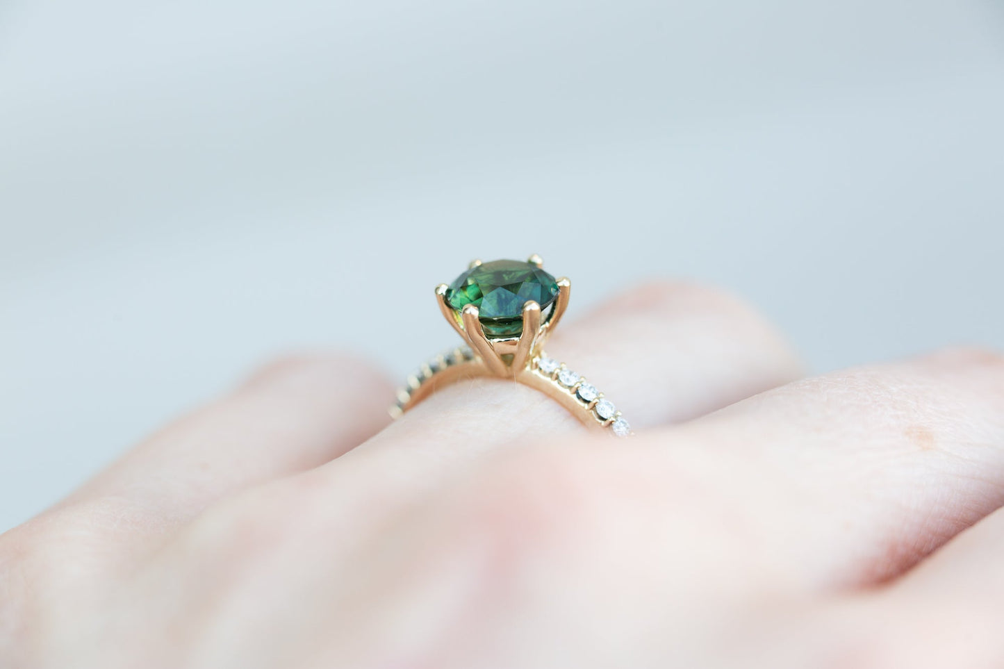 [Oramore Jewelry]The Arya with green sapphire