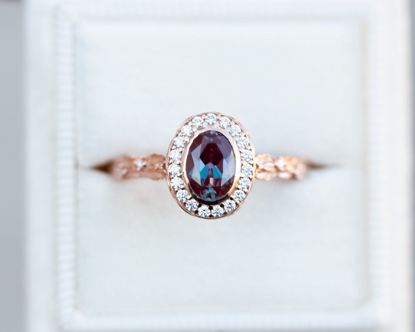 [Oramore Jewelry]Crown of thorns with oval lab alexandrite