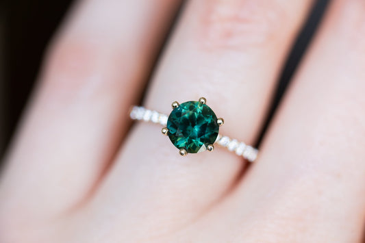 [Oramore Jewelry]The Arya with green sapphire