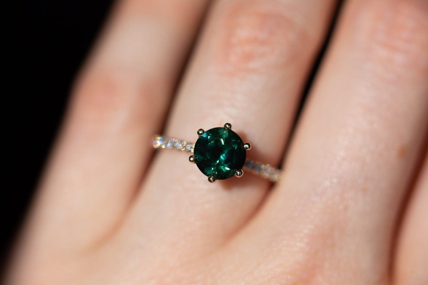 [Oramore Jewelry]The Arya with green sapphire