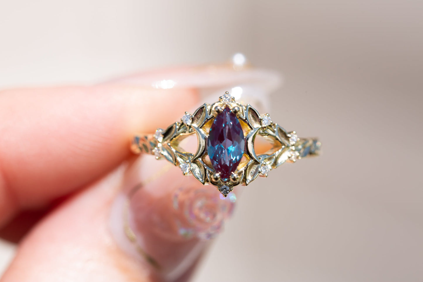 [Oramore Jewelry]Customize your own Briar moon setting with marquise center