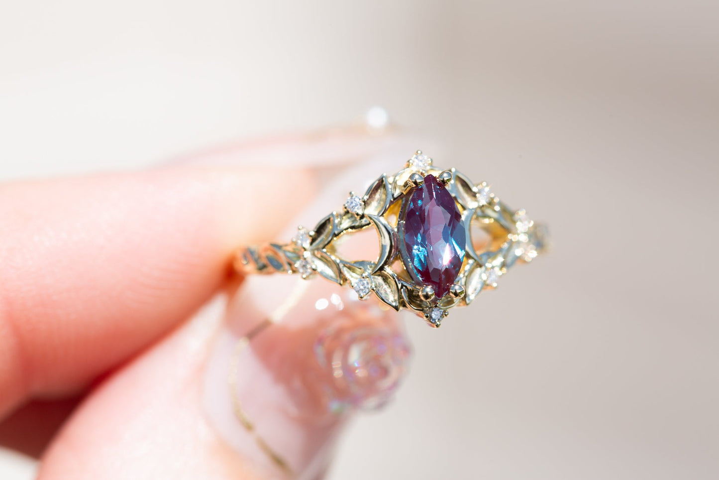 [Oramore Jewelry]Customize your own Briar moon setting with marquise center