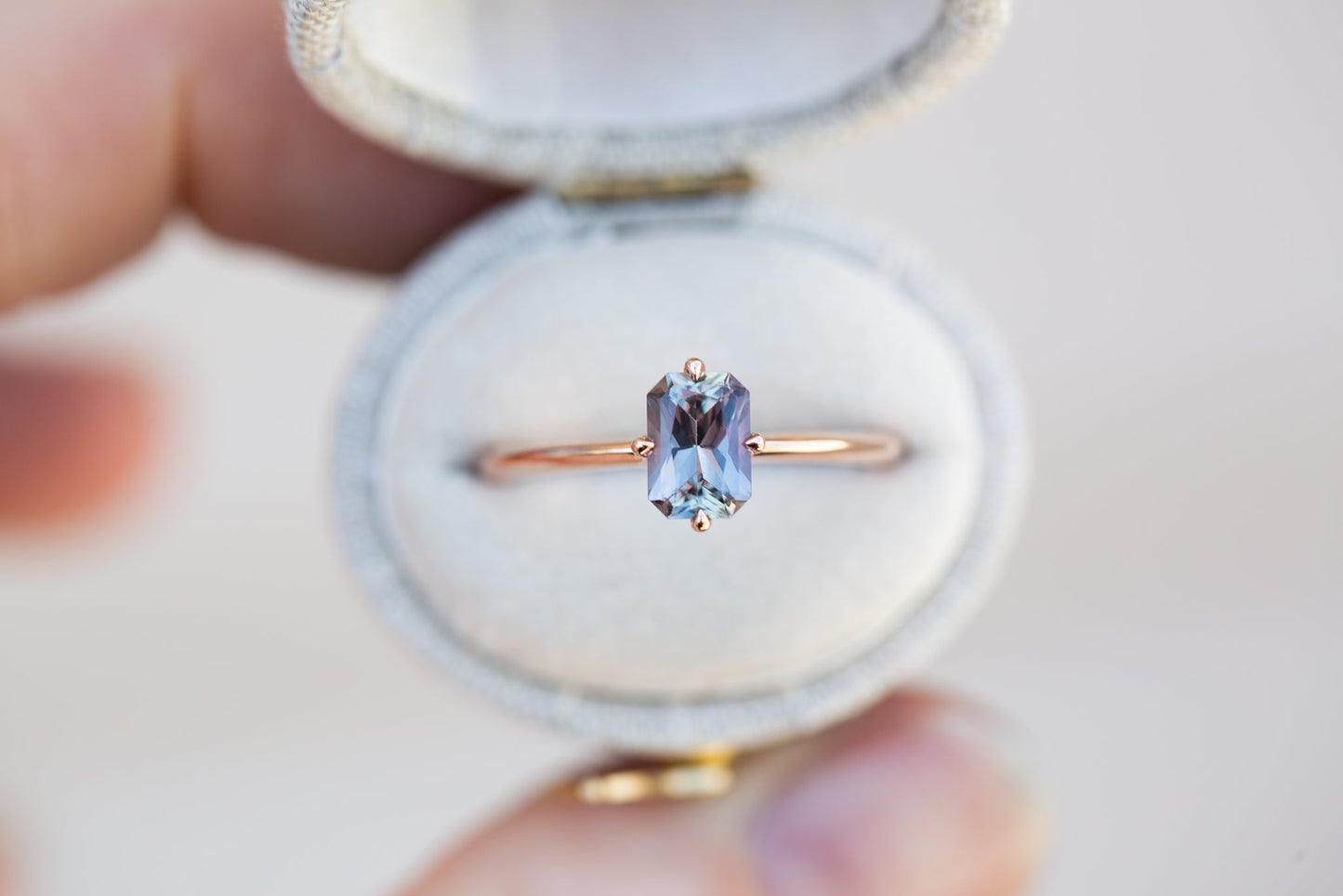 [Oramore Jewelry]Solitaire multi color sapphire ring