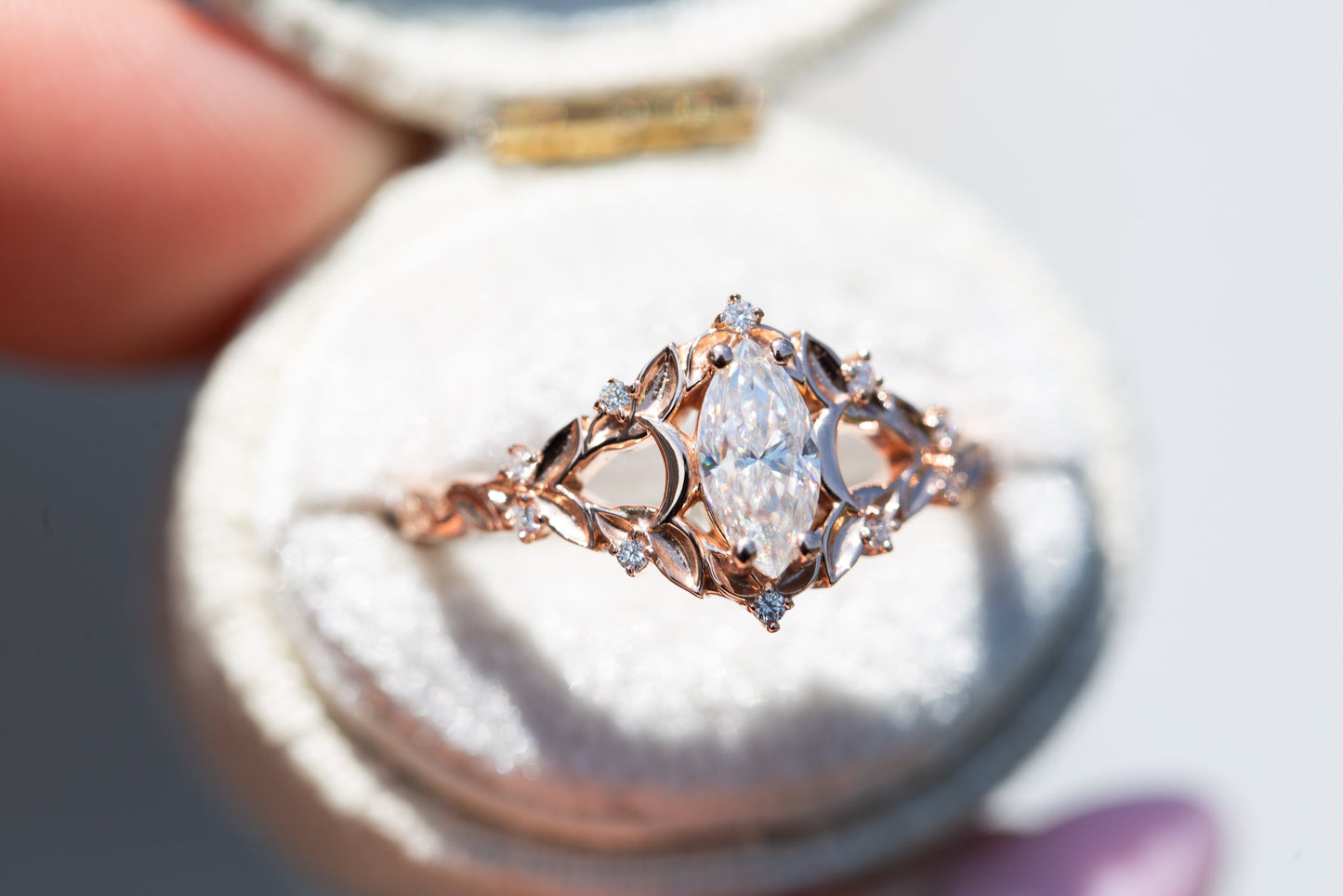 [Oramore Jewelry]Customize your own Briar moon setting with marquise center