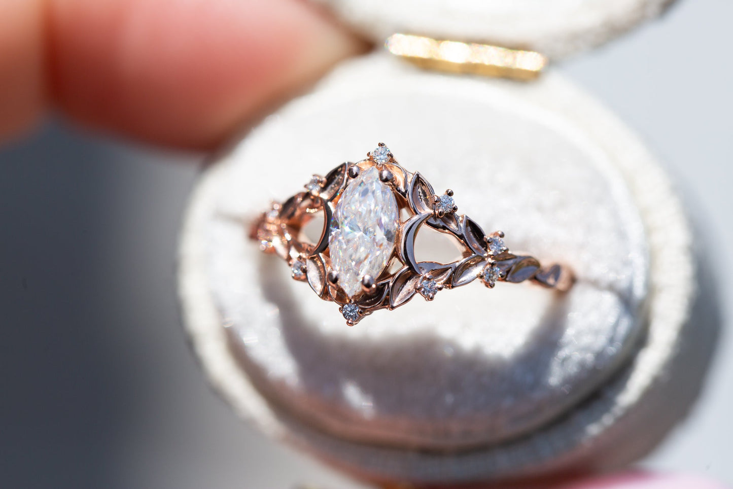 [Oramore Jewelry]Customize your own Briar moon setting with marquise center
