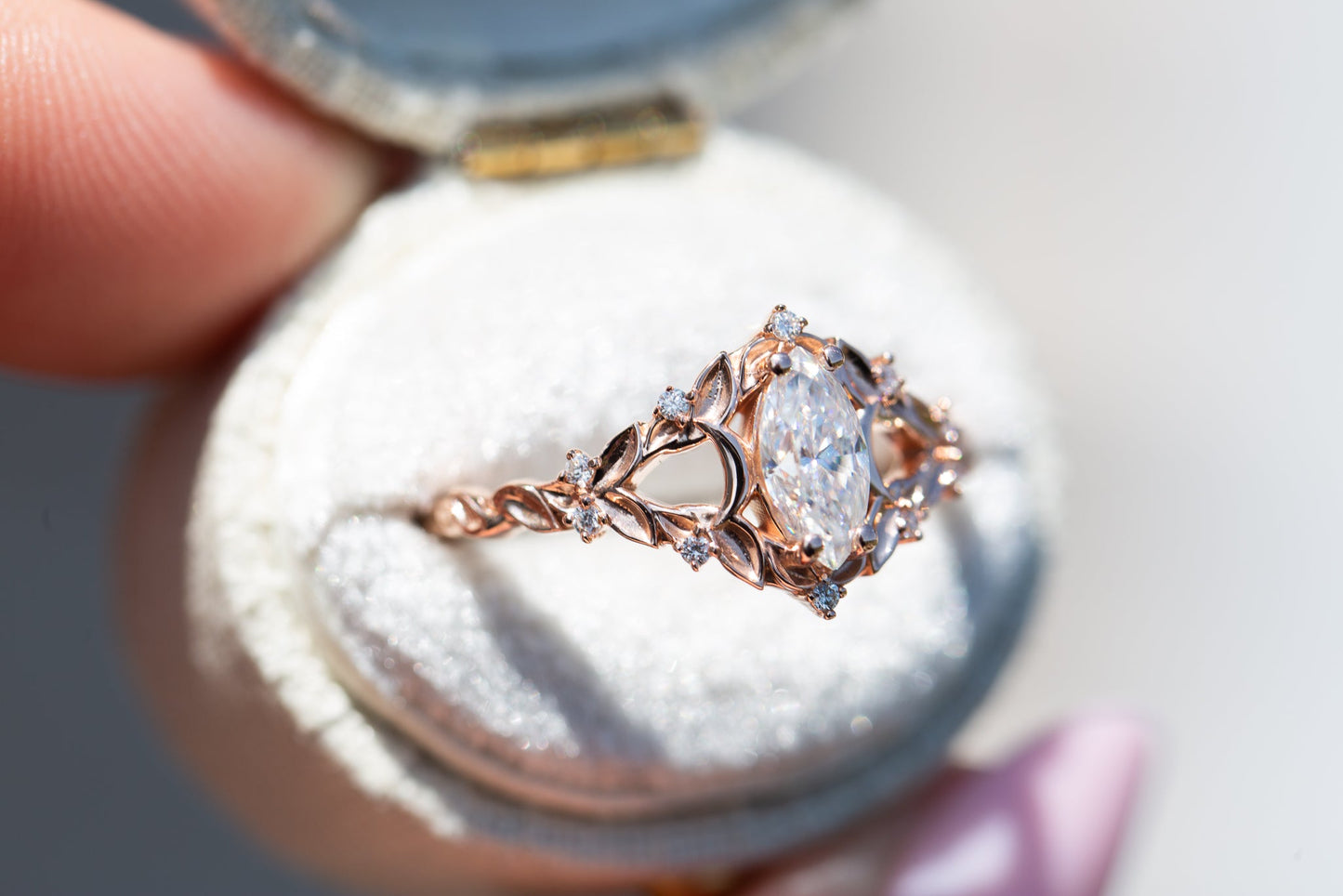 [Oramore Jewelry]Customize your own Briar moon setting with marquise center