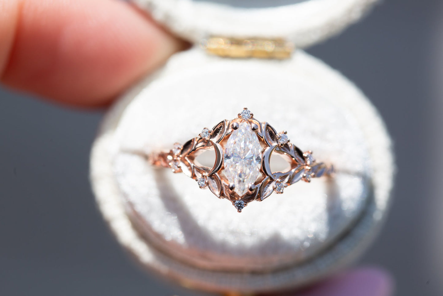 [Oramore Jewelry]Customize your own Briar moon setting with marquise center