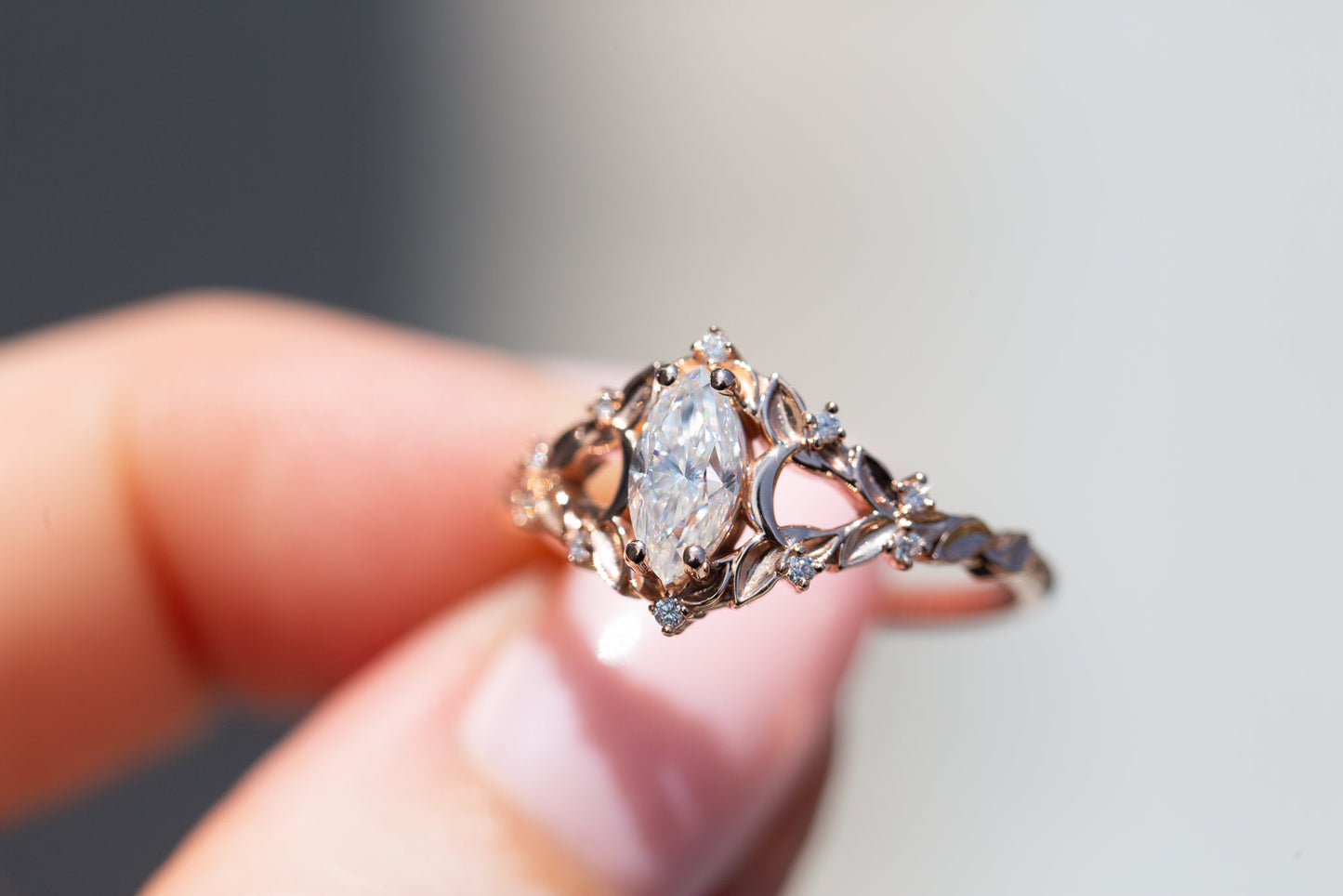 [Oramore Jewelry]Customize your own Briar moon setting with marquise center