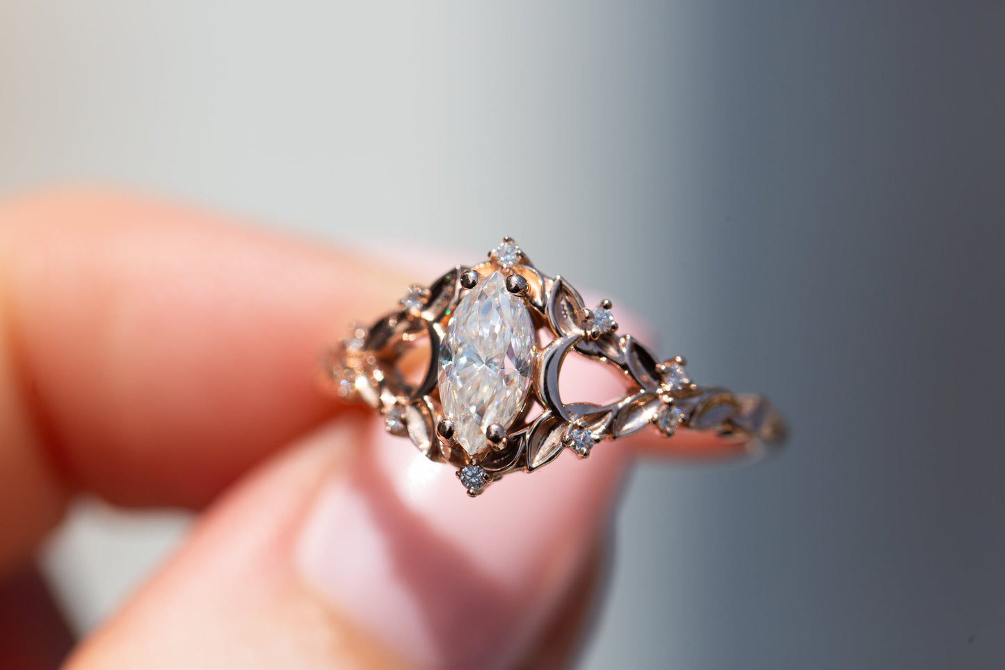 [Oramore Jewelry]Customize your own Briar moon setting with marquise center