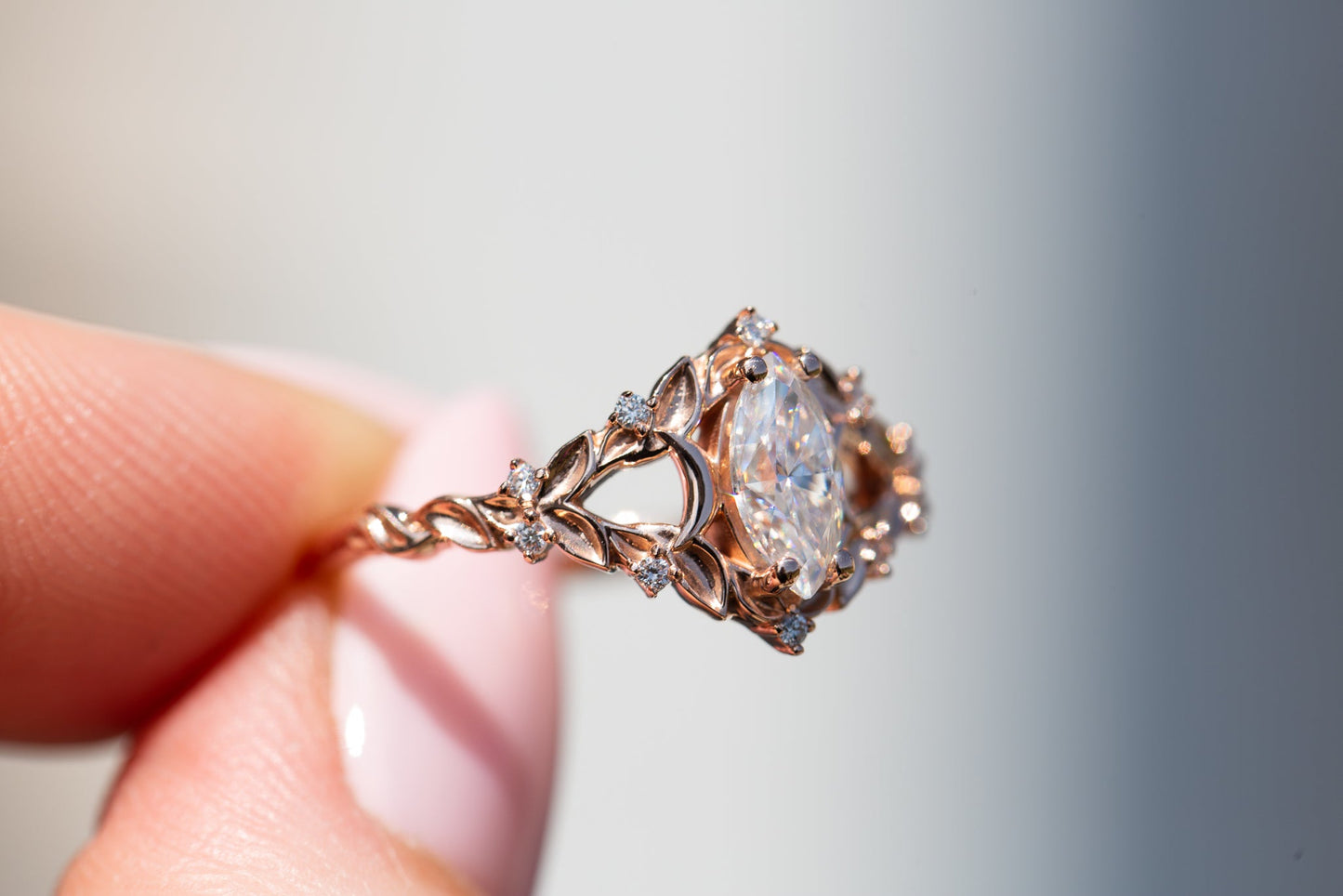 [Oramore Jewelry]Customize your own Briar moon setting with marquise center