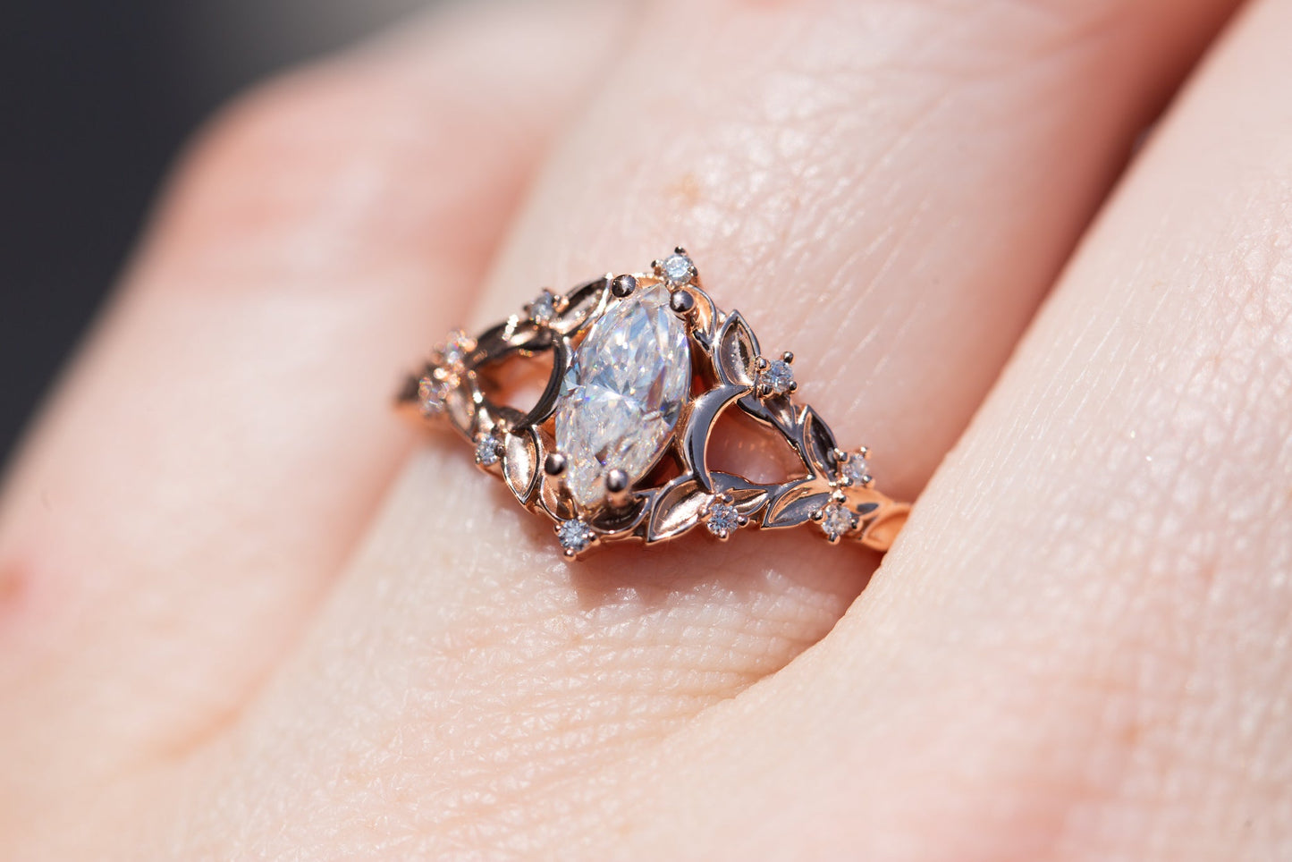 [Oramore Jewelry]Customize your own Briar moon setting with marquise center