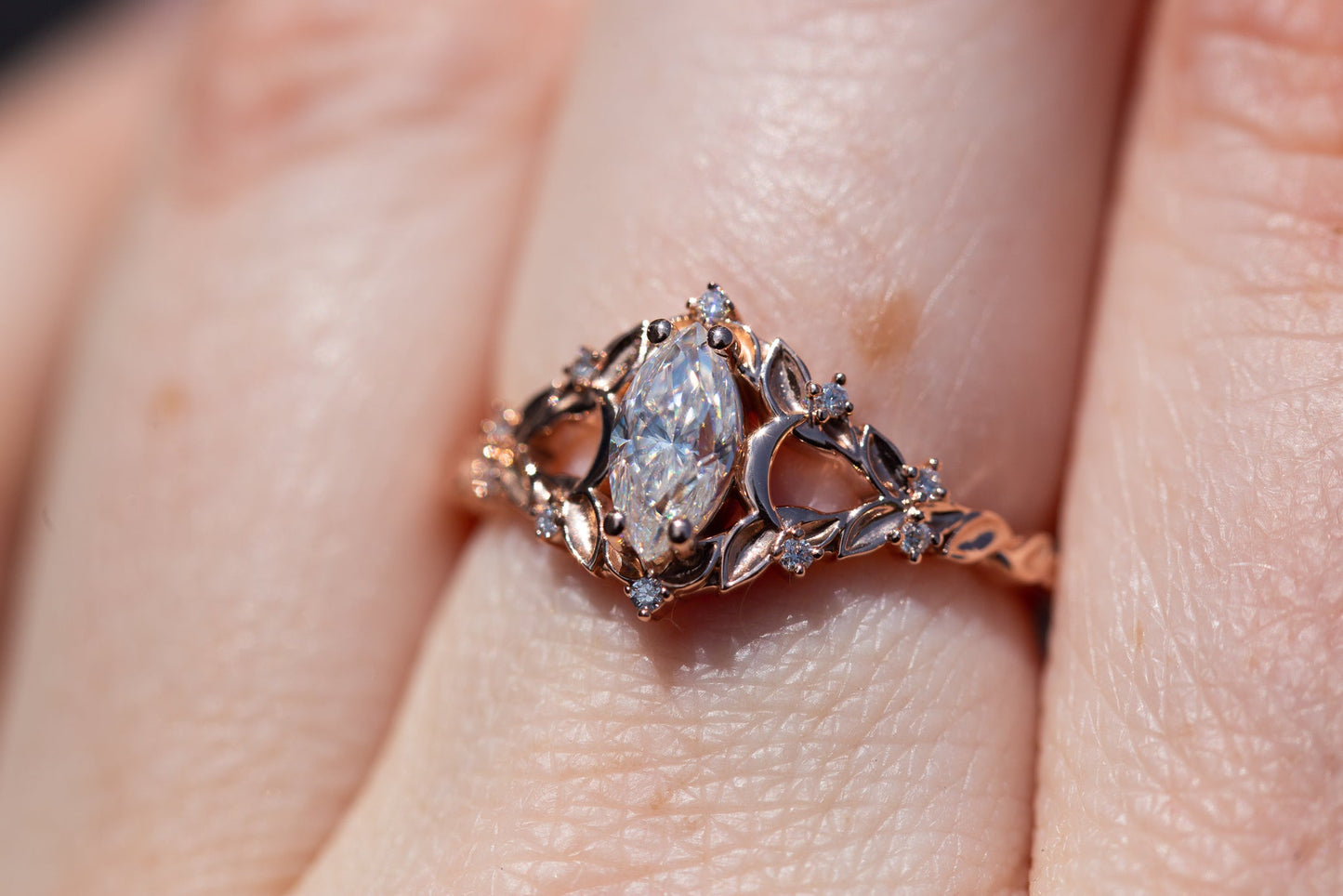 [Oramore Jewelry]Customize your own Briar moon setting with marquise center