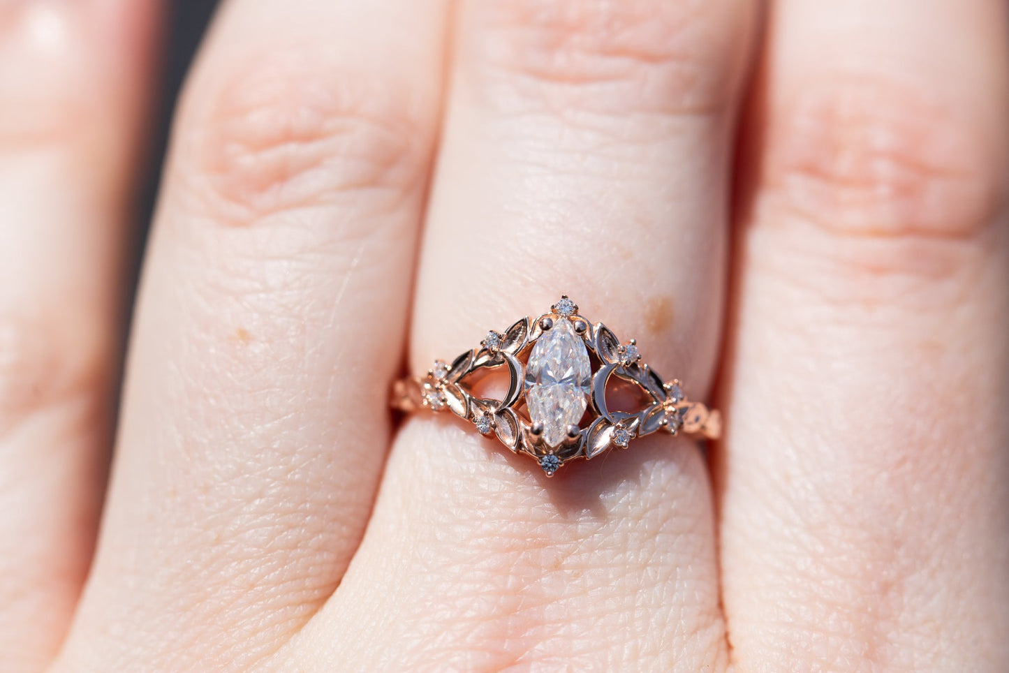 [Oramore Jewelry]Customize your own Briar moon setting with marquise center