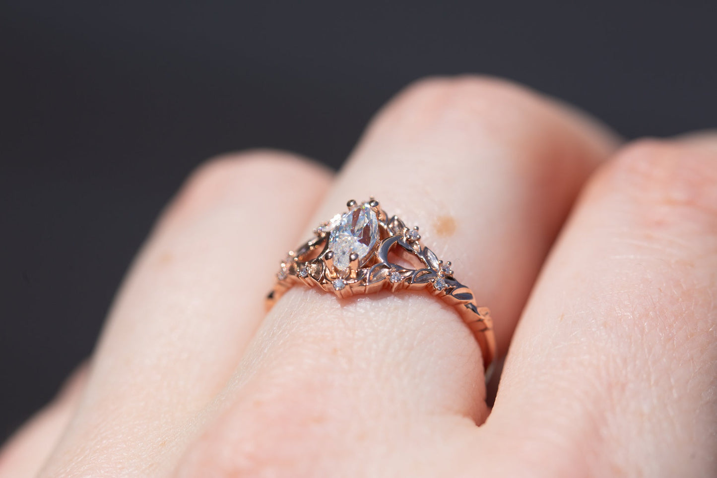 [Oramore Jewelry]Customize your own Briar moon setting with marquise center