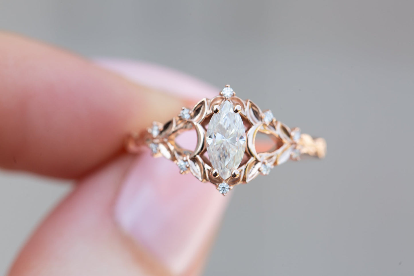 [Oramore Jewelry]Customize your own Briar moon setting with marquise center
