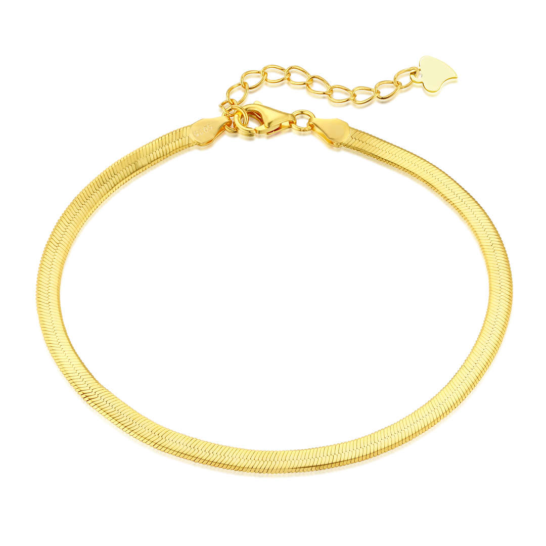 [Oramore Jewelry]Flat Snake Bone Chain Blade Necklace