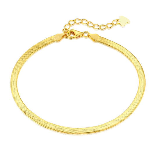 [Oramore Jewelry]Flat Snake Bone Chain Blade Necklace