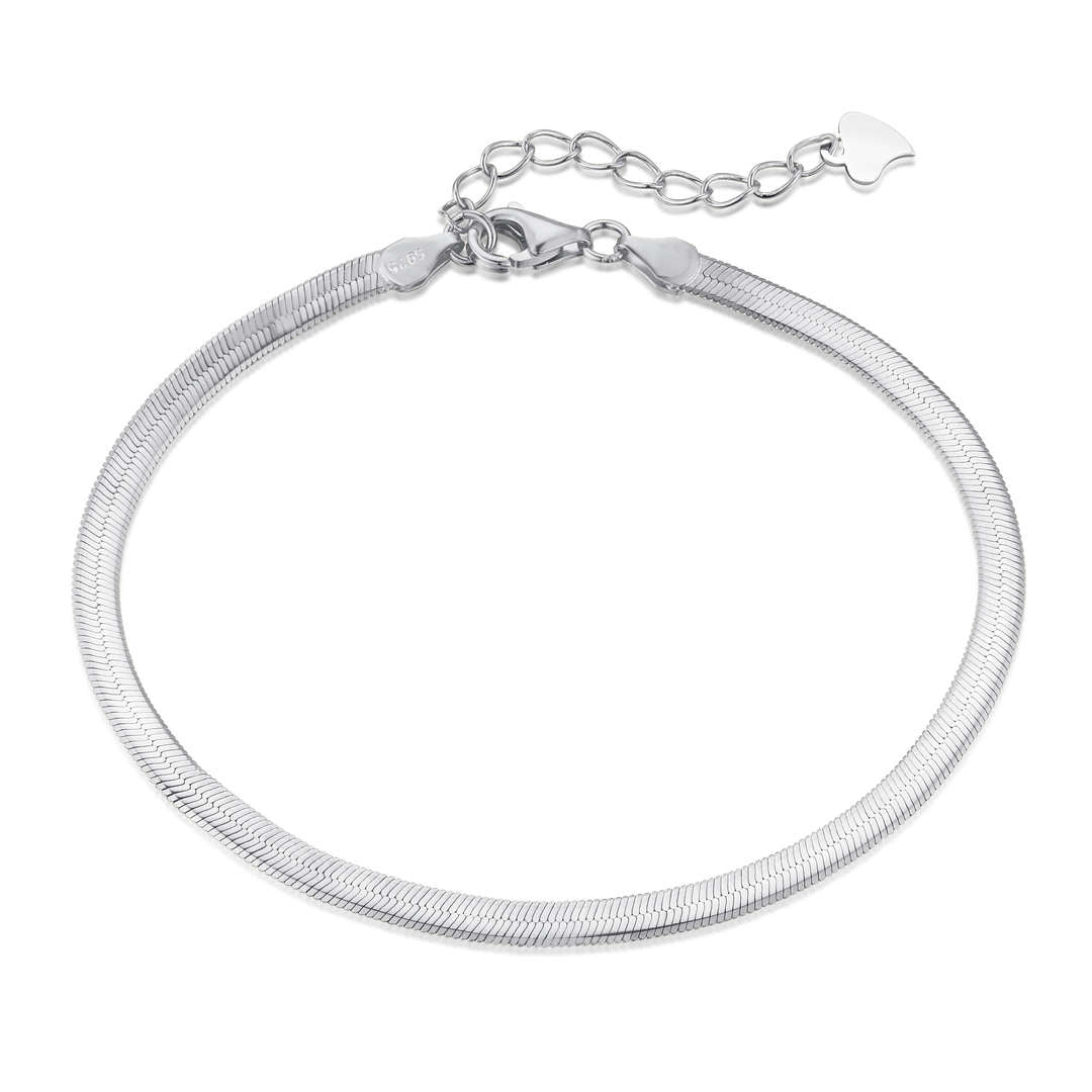 [Oramore Jewelry]Flat Snake Bone Chain Blade Necklace