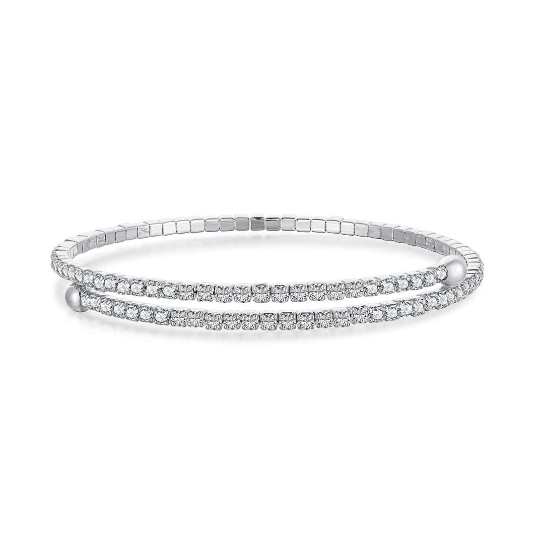 [Oramore Jewelry]Row of Diamonds Round Fashion Bracelet