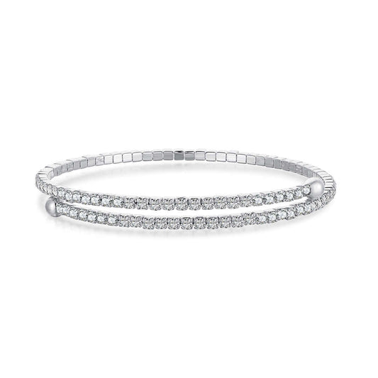 [Oramore Jewelry]Row of Diamonds Round Fashion Bracelet