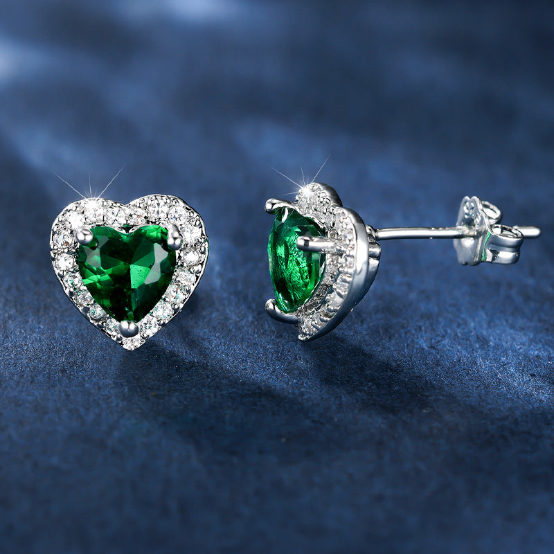 [Oramore Jewelry]Dazzling Heart Shape Lover Earrings