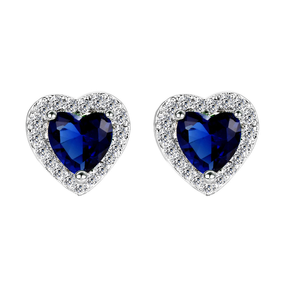 [Oramore Jewelry]Dazzling Heart Shape Lover Earrings