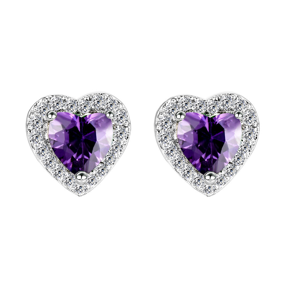 [Oramore Jewelry]Dazzling Heart Shape Lover Earrings