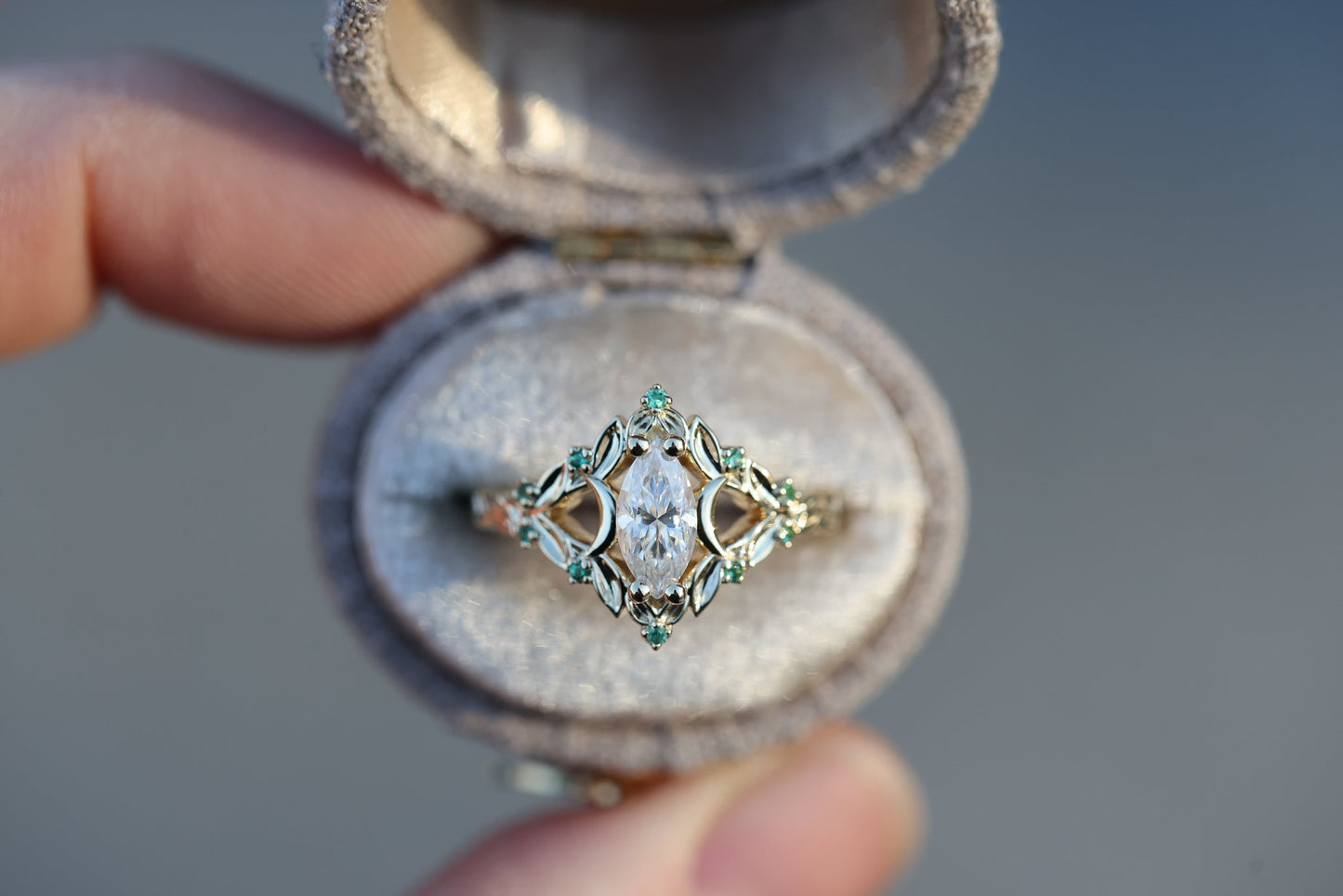 [Oramore Jewelry]Customize your own Briar moon setting with marquise center