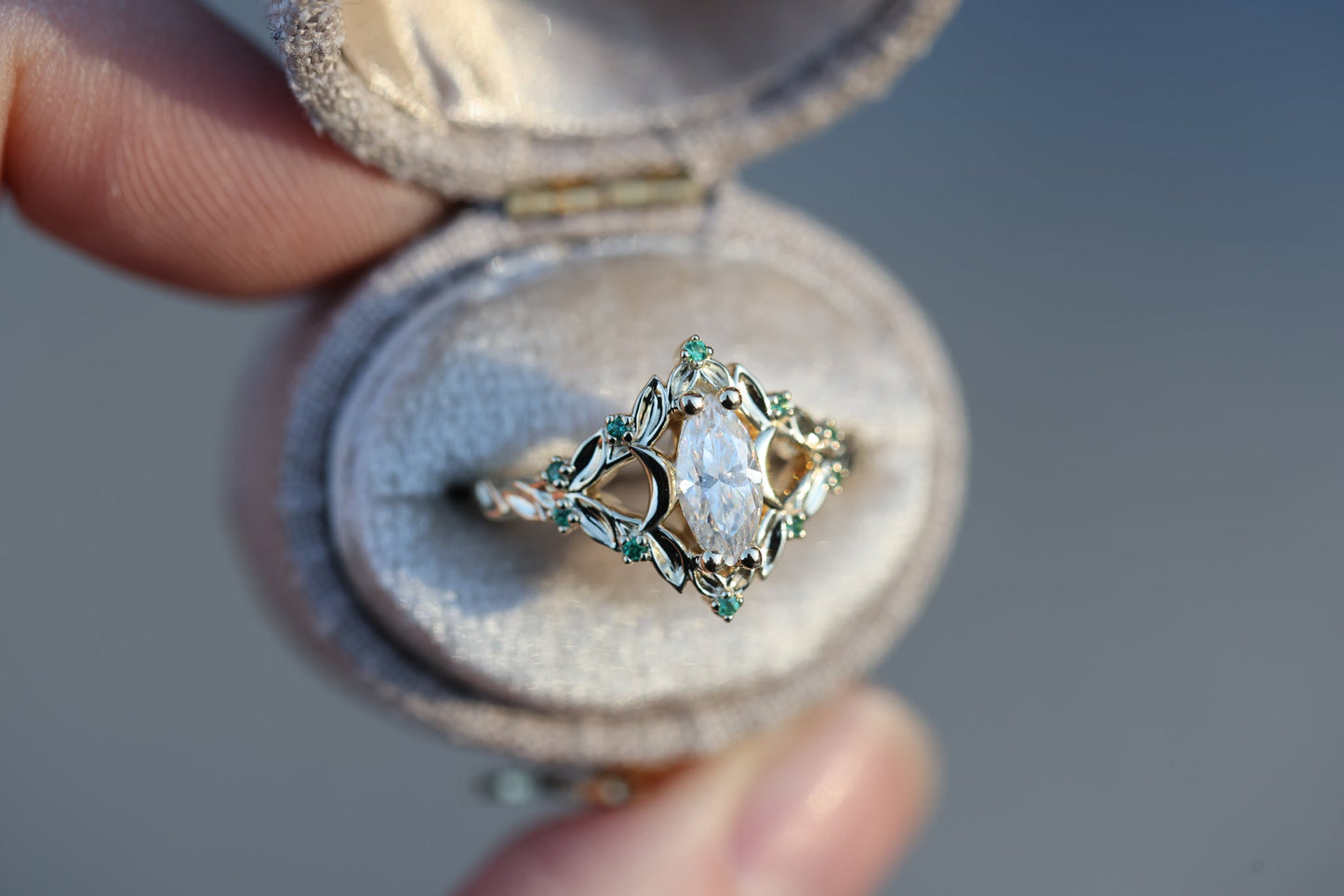 [Oramore Jewelry]Customize your own Briar moon setting with marquise center