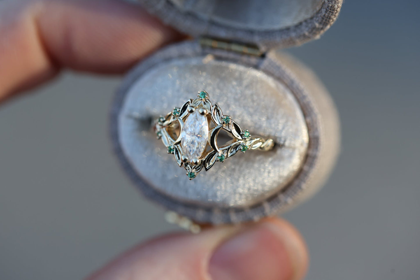 [Oramore Jewelry]Customize your own Briar moon setting with marquise center