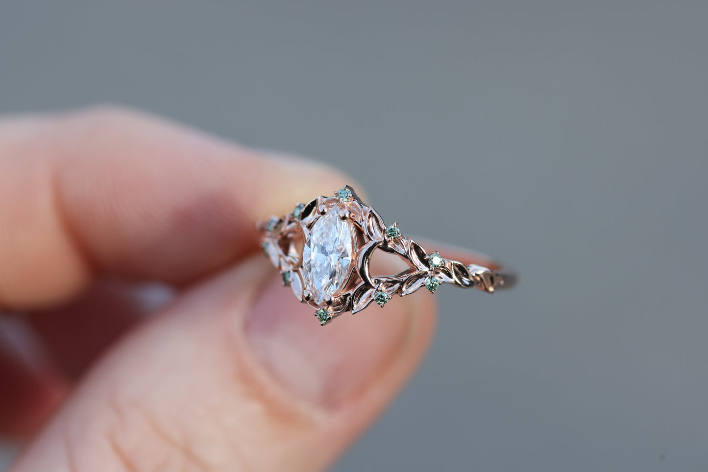 [Oramore Jewelry]Customize your own Briar moon setting with marquise center