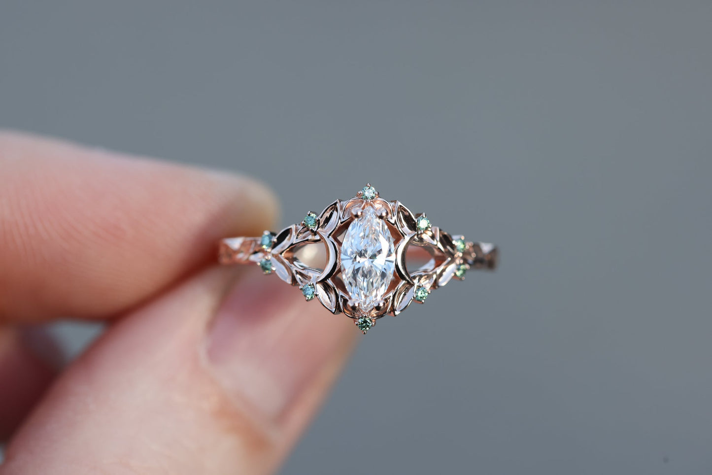 [Oramore Jewelry]Customize your own Briar moon setting with marquise center