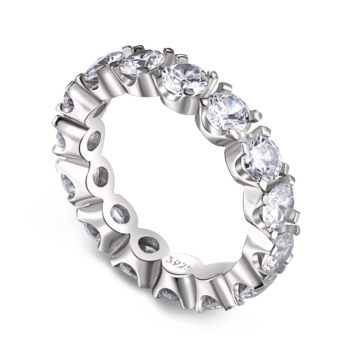 [Oramore Jewelry]Eternity Round Cut Tennis Ring