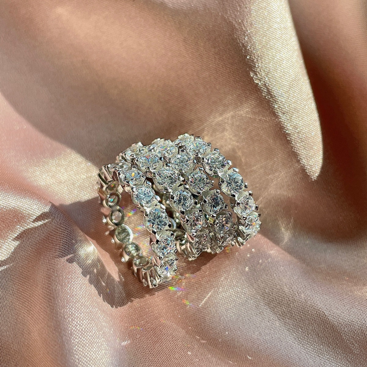 [Oramore Jewelry]Eternity Round Cut Tennis Ring