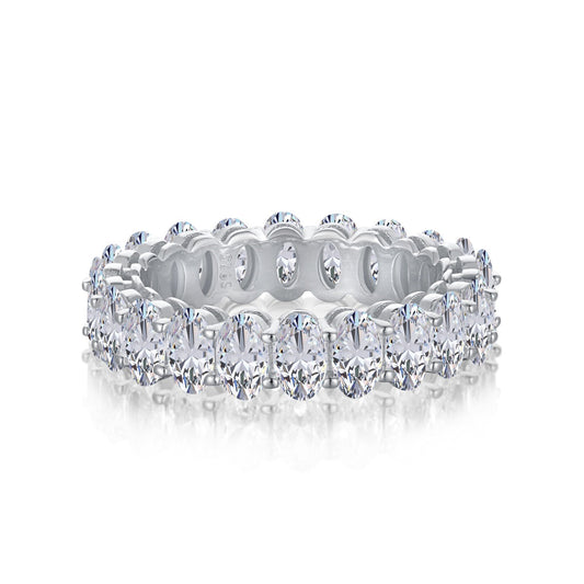 [Oramore Jewelry]Ornate Oval Cut Tennis Ring