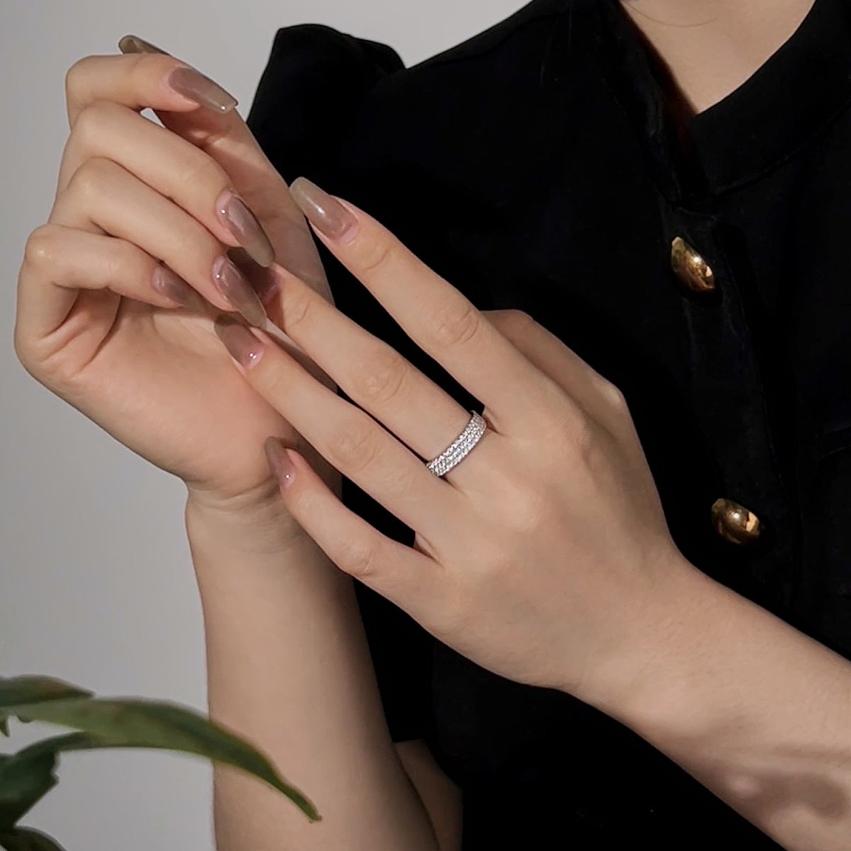 [Oramore Jewelry]Dainty Round Cut Tennis Ring
