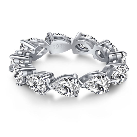 [Oramore Jewelry]Exquisite Pear Cut Tennis Ring