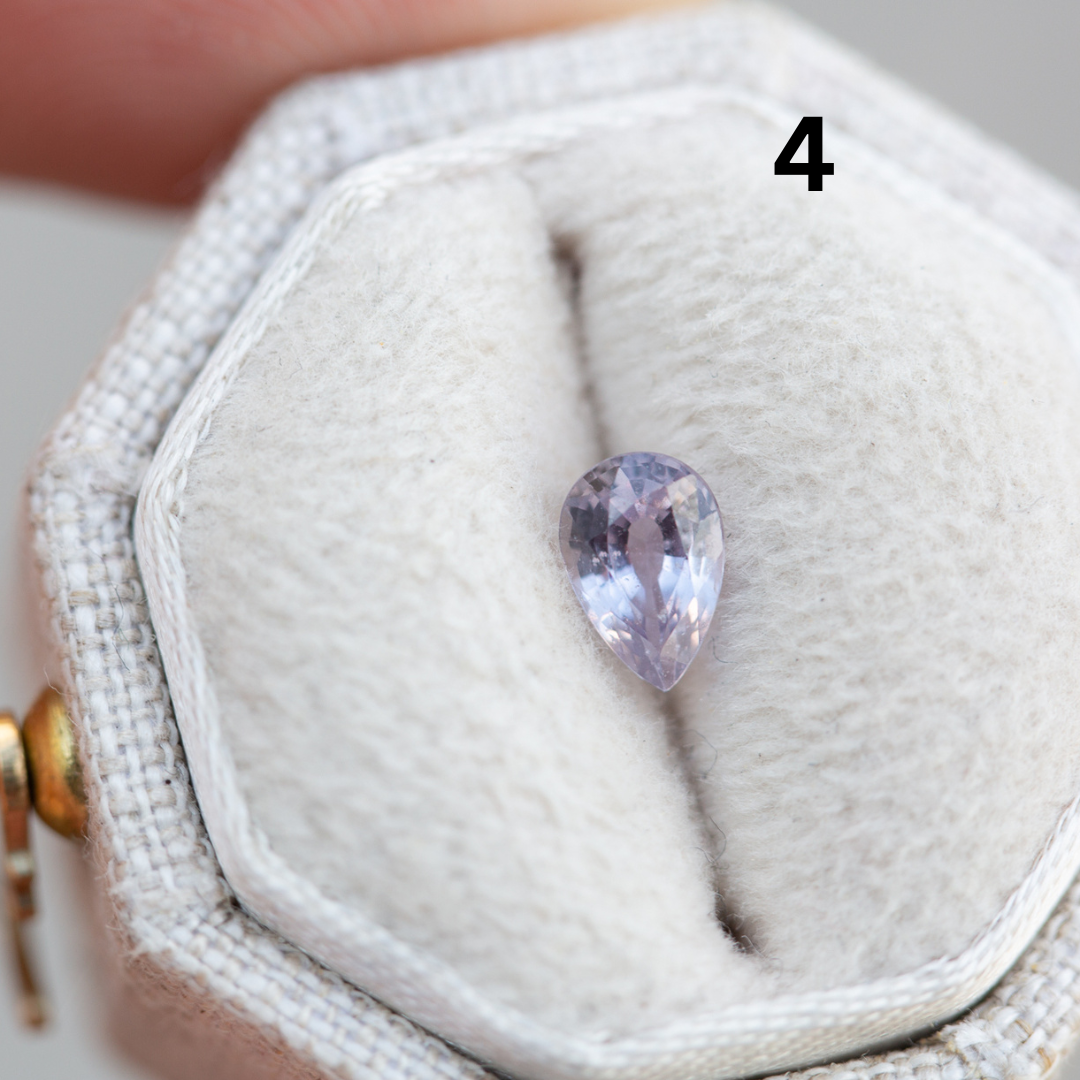 [Oramore Jewelry]Briar rose three stone with pear lavender sapphire