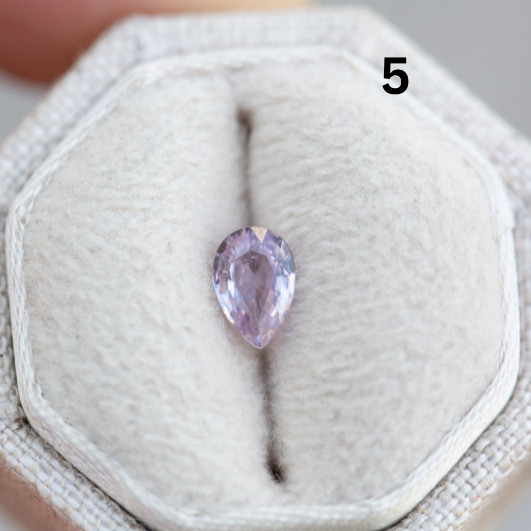 [Oramore Jewelry]Briar rose three stone with pear lavender sapphire