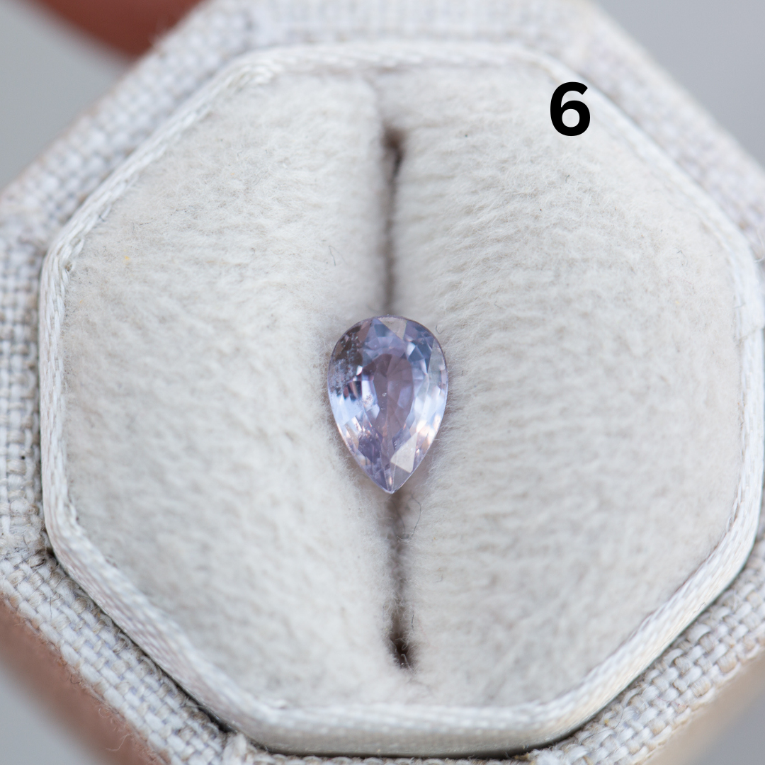 [Oramore Jewelry]Briar rose three stone with pear lavender sapphire