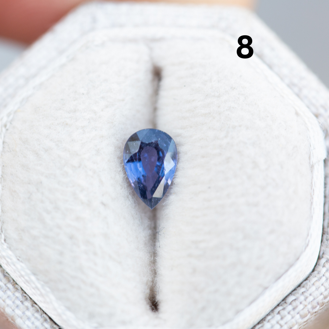 [Oramore Jewelry]Briar rose three stone with pear lavender sapphire